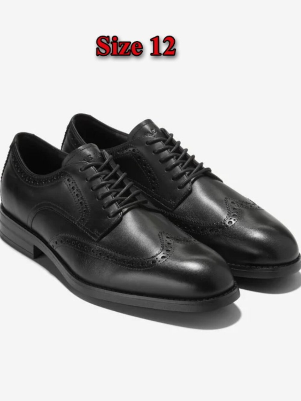 New Mens Cole Haan Size 12 Color Black Modern Essentials Wingtip Oxford